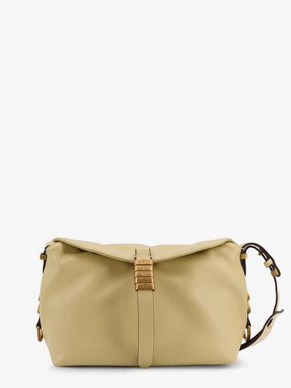 Leather shoulder bag with logo metal detail thumbnail