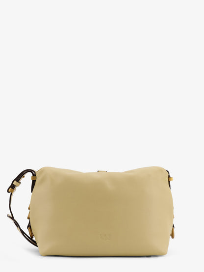 Leather shoulder bag with logo metal detail thumbnail