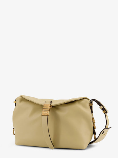Leather shoulder bag with logo metal detail thumbnail