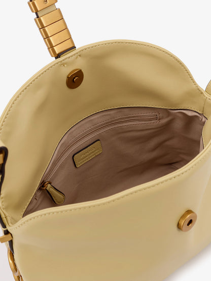 Leather shoulder bag with logo metal detail thumbnail