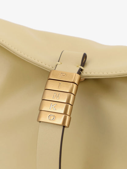 Leather shoulder bag with logo metal detail thumbnail