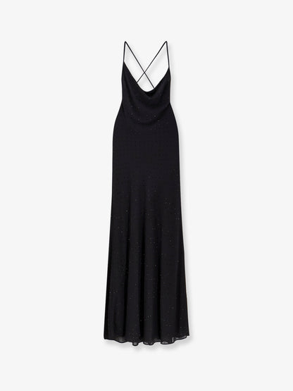 Farro long dress with rhinestones thumbnail