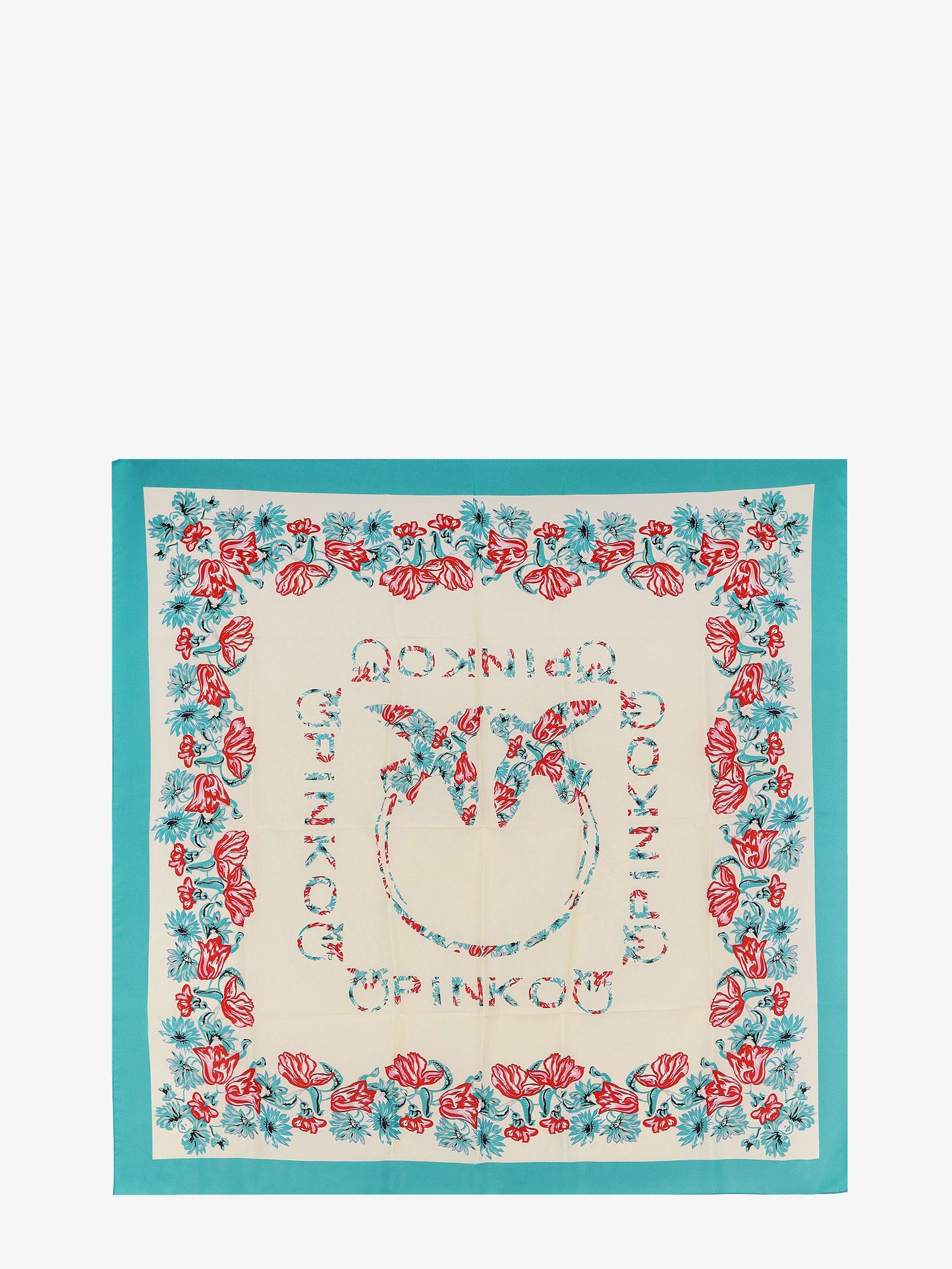 Limbo silk and viscose blend foulard with multicolor print