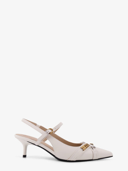 Gloria 18 leather pump with metal lettering detail thumbnail