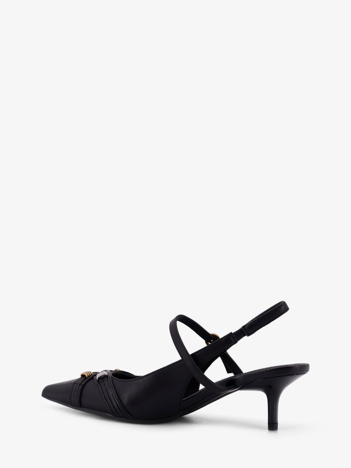 Gloria 18 leather pumps with metal lettering detail