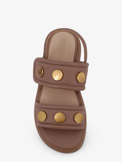 Fiona flat leather sandals thumbnail