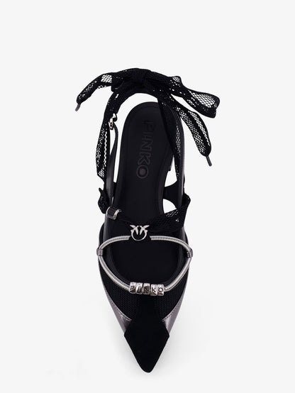 Gianira leather ballerinas with suede inserts thumbnail