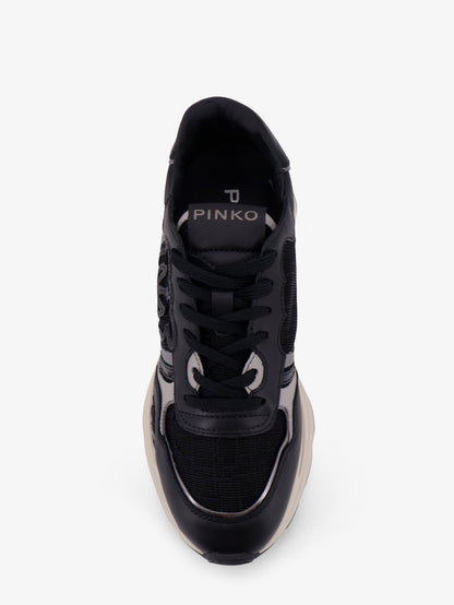 Zoe leather sneakers with mesh inserts thumbnail