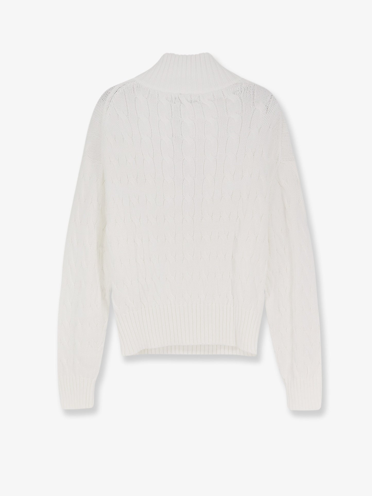 Cotton sweater with embroidered logo