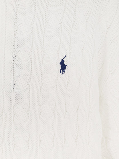 Cotton sweater with embroidered logo thumbnail