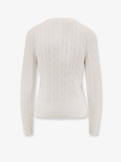 Cotton cardigan with contrasting logo thumbnail