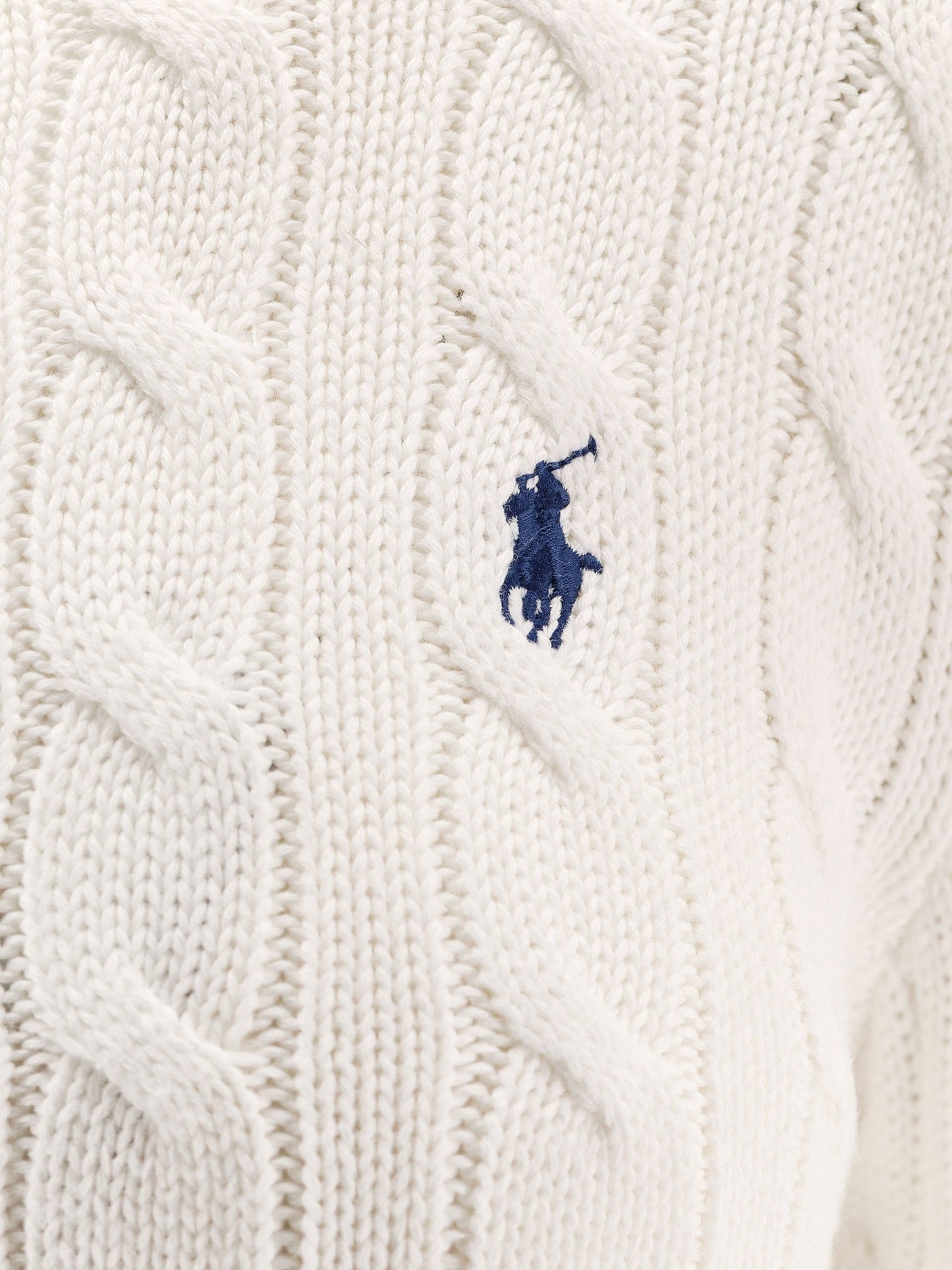 Cotton cardigan with contrasting logo