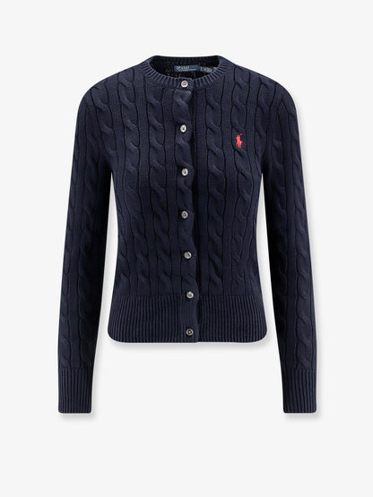 Cotton cardigan with contrasting logo thumbnail