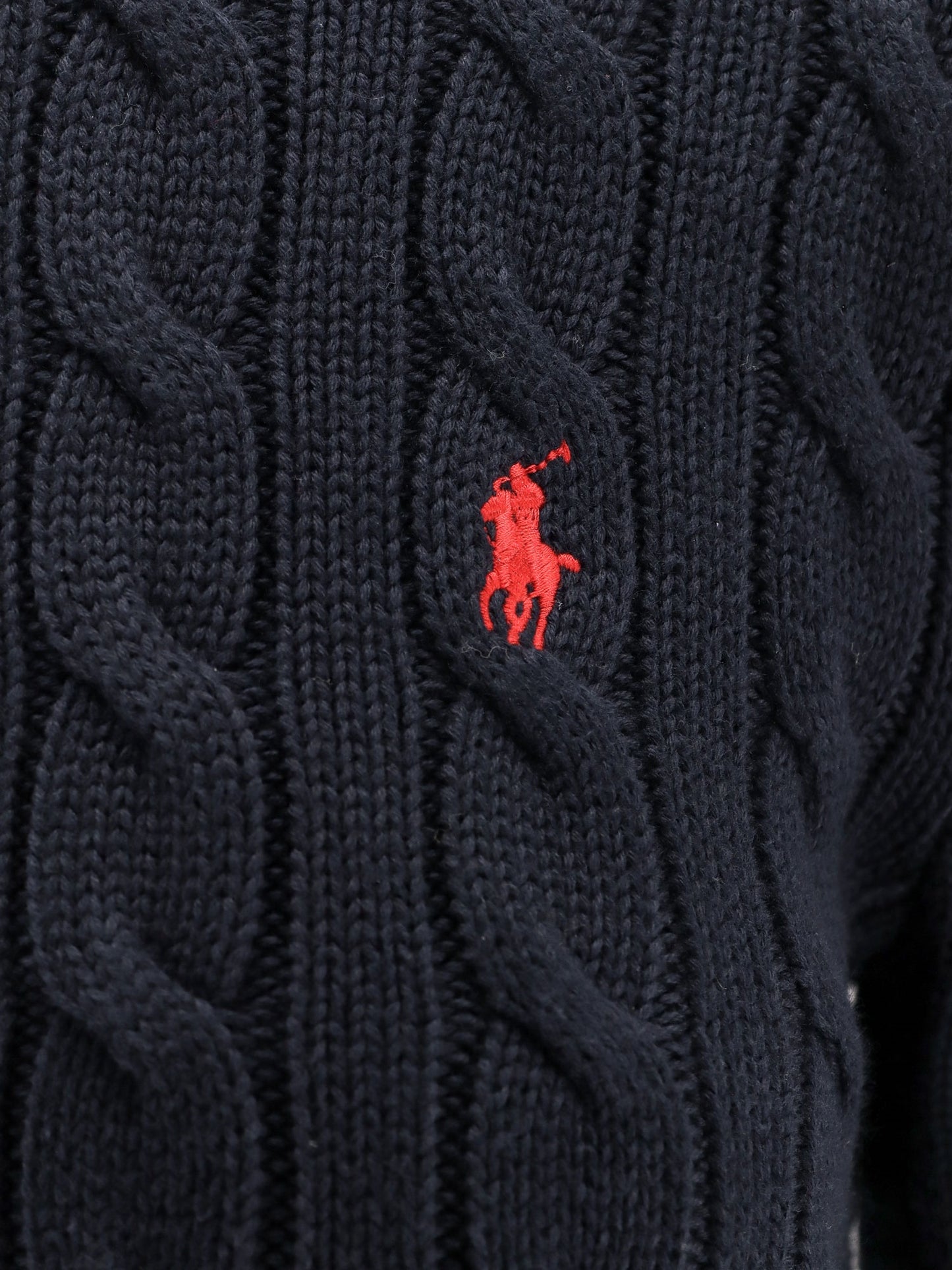 Cotton cardigan with contrasting logo