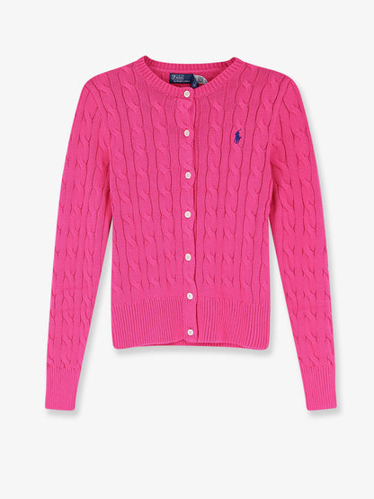 Cotton cardigan with contrasting logo thumbnail