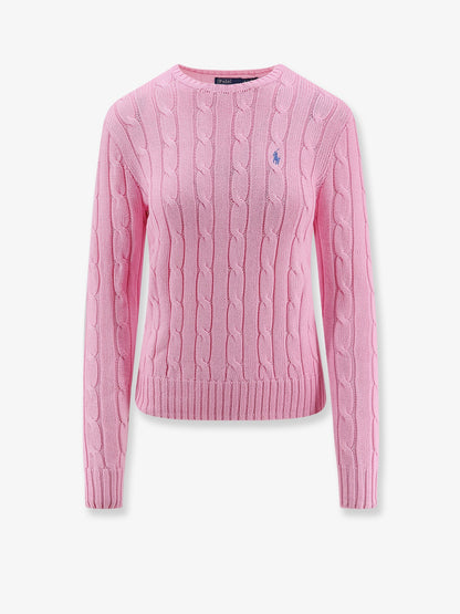 Maglia in cotone con logo ricamato frontale thumbnail