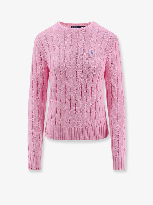 Maglia in cotone con logo ricamato frontale