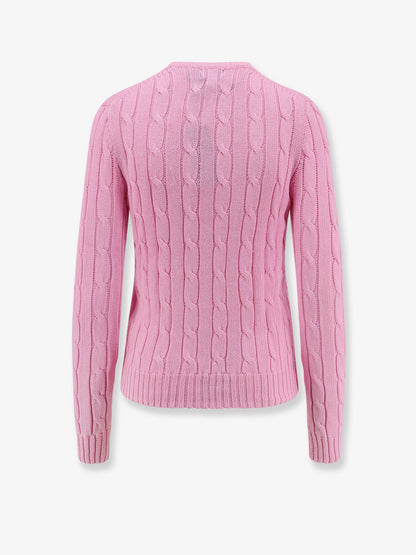 Maglia in cotone con logo ricamato frontale thumbnail