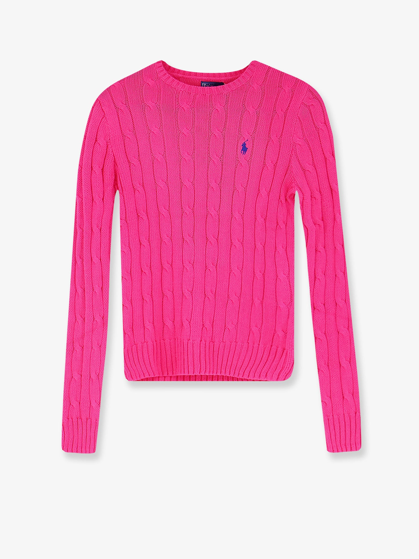 Maglia in cotone con logo frontale ricamato