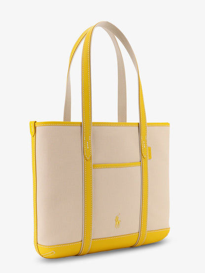 Canvas shoulder bag with embroidered logo on the front thumbnail