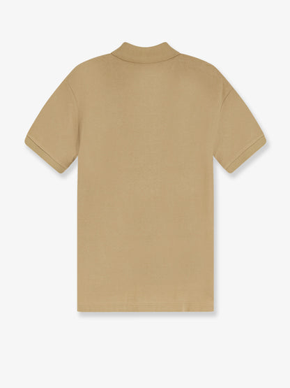 Cotton polo shirt with frontal logo embroidery thumbnail