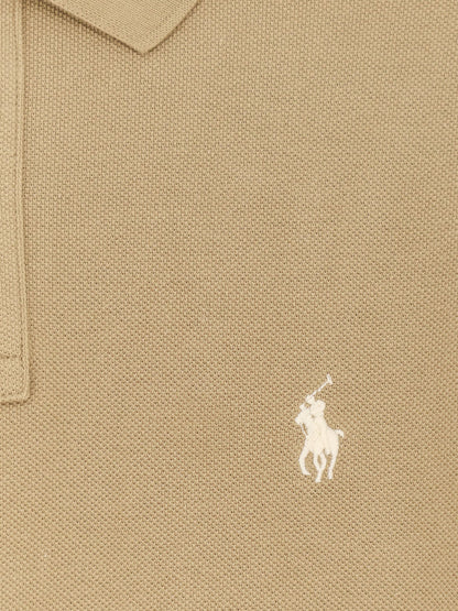 Cotton polo shirt with frontal logo embroidery thumbnail