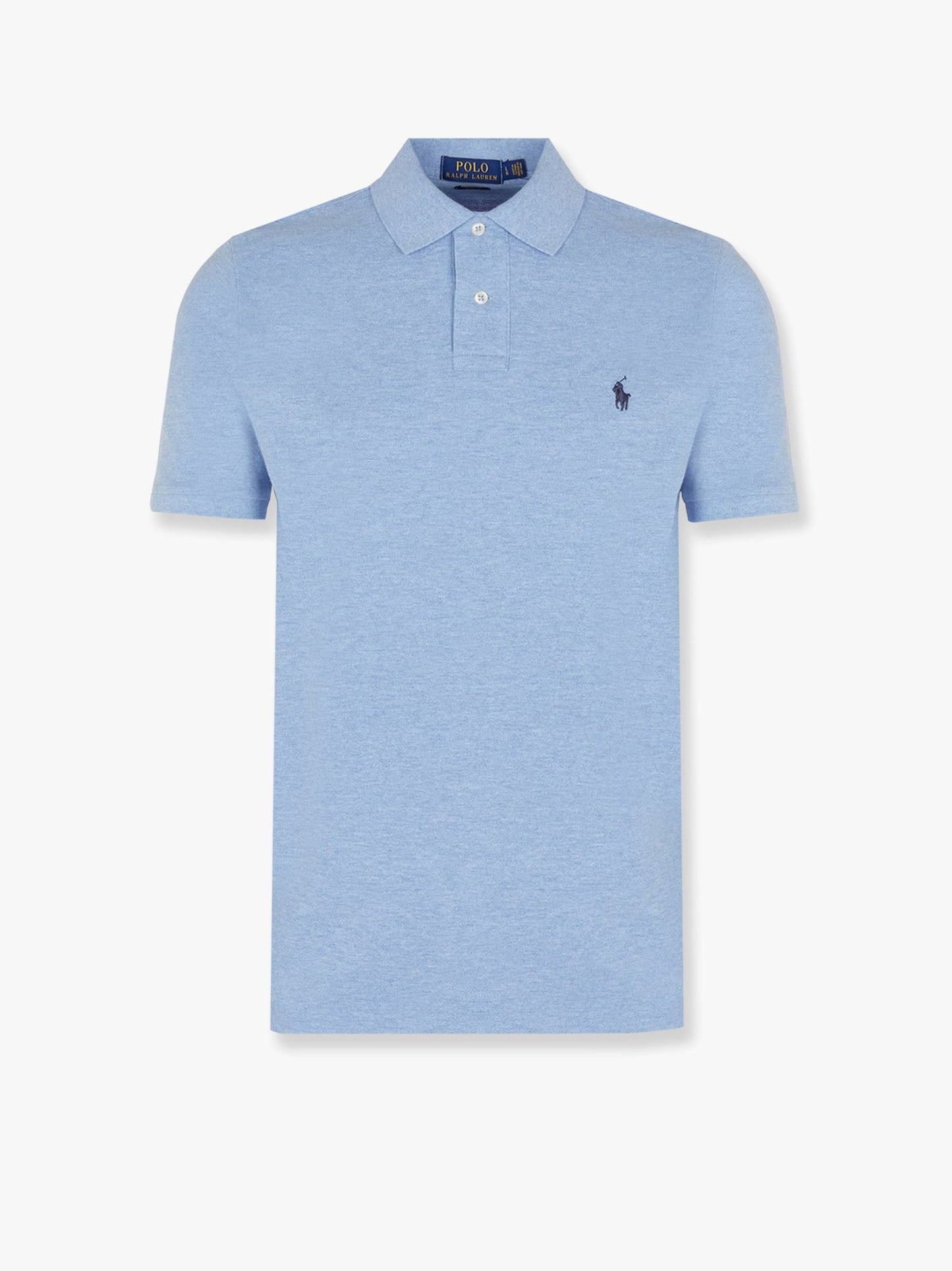 Cotton polo shirt with embroidered logo on the front