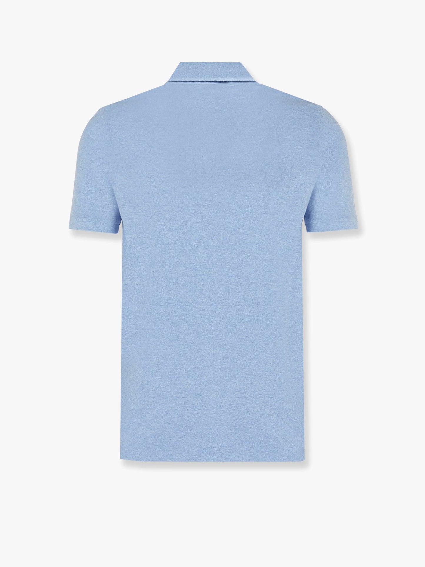 Cotton polo shirt with embroidered logo on the front