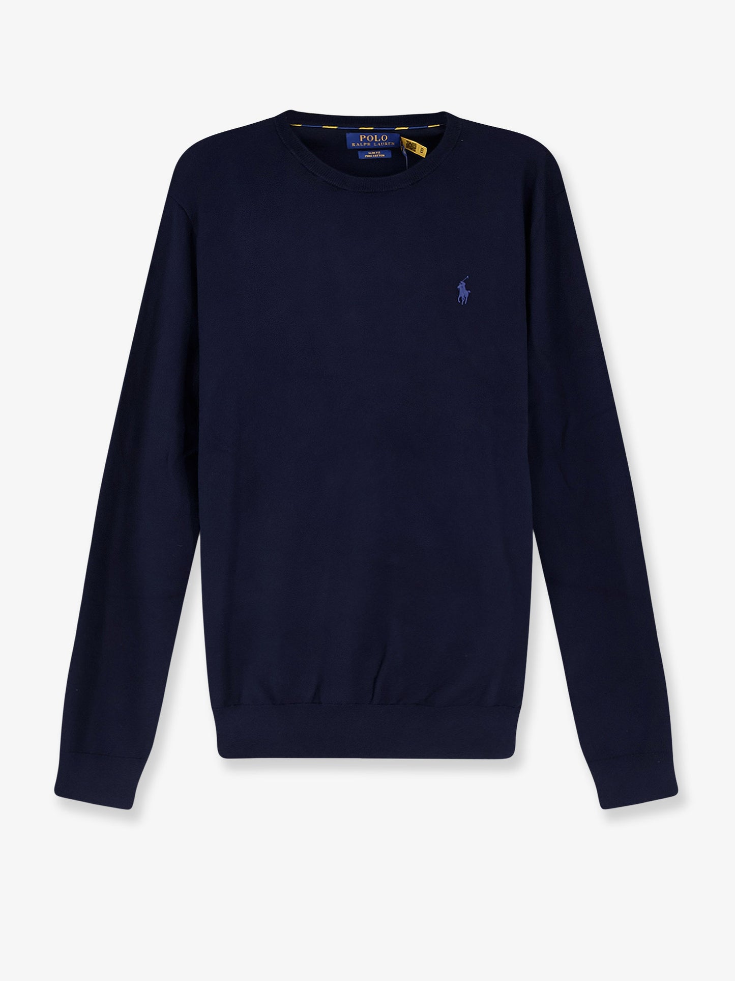 Cotton sweater with embroidered logo on the front