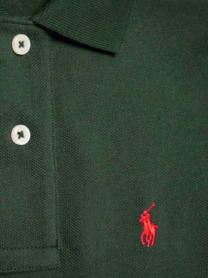Polo in cotone con logo ricamato frontale thumbnail