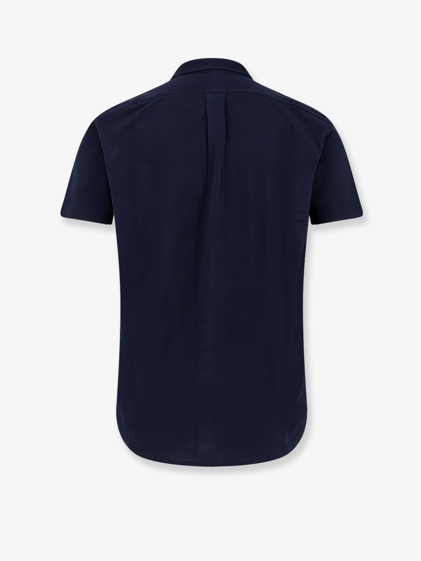 Cotton shirt with front embroidered logo
