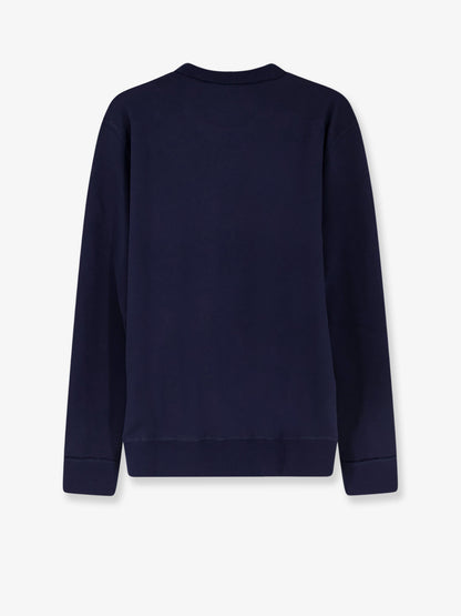 Cotton blend sweatshirt with front embroidered logo thumbnail
