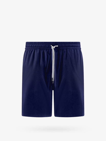 Recycled nylon swim trunks with embroidered logo on the front thumbnail