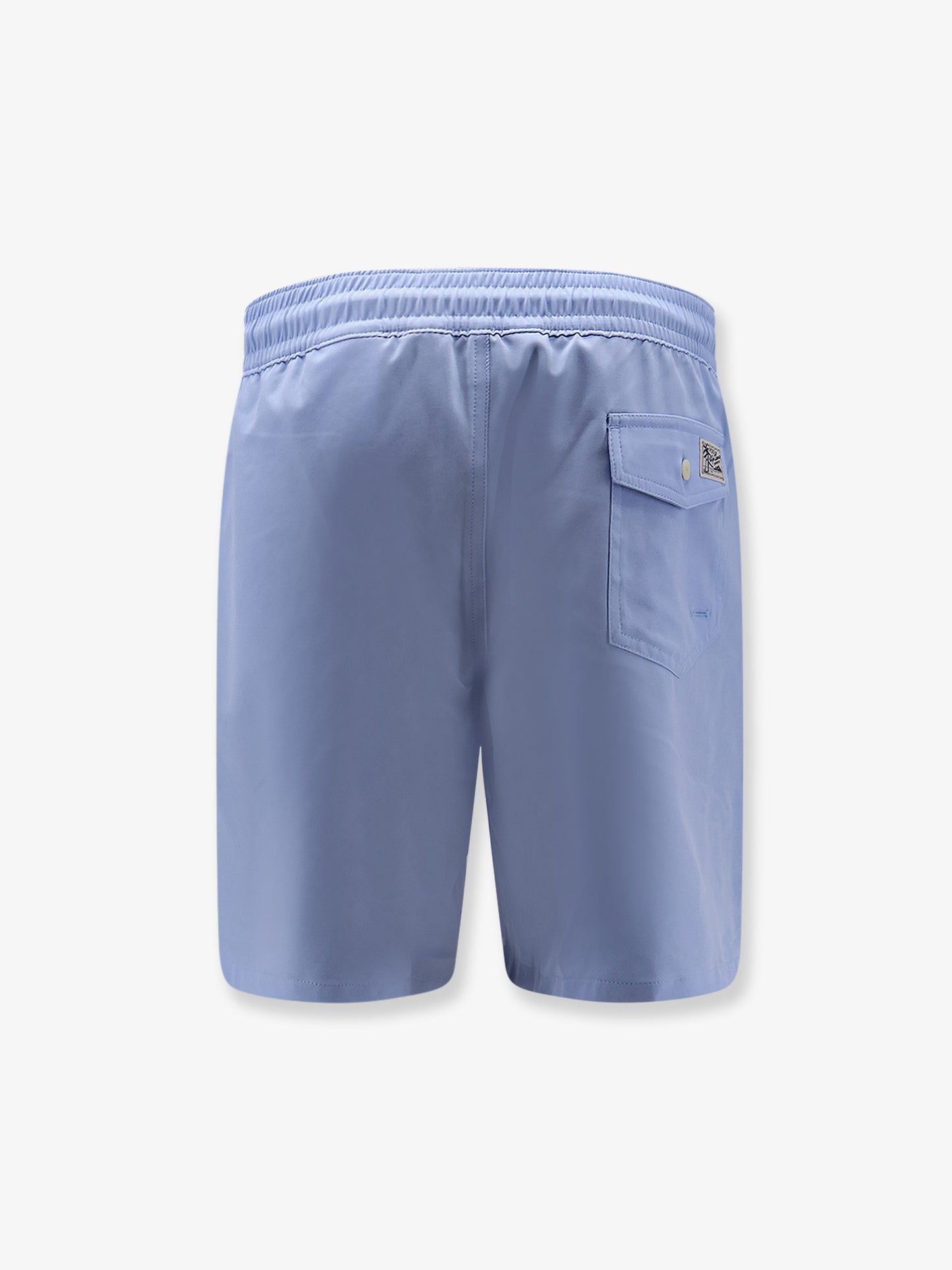 Nylon swim trunks with embroidered logo