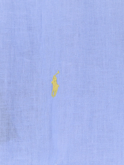 Linen shirt with embroidered logo on the front thumbnail