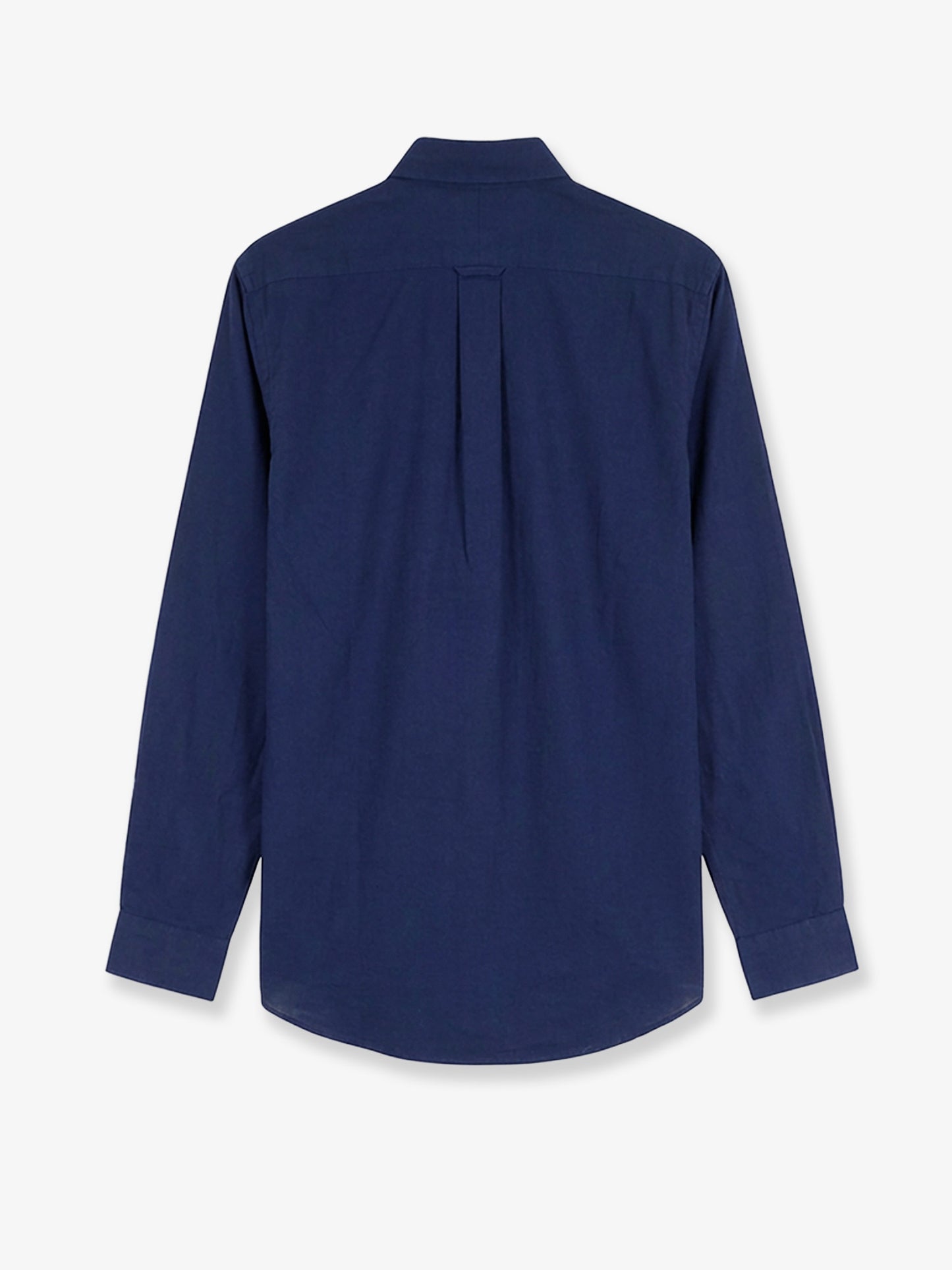 Camicia in lino con logo ricamato frontale