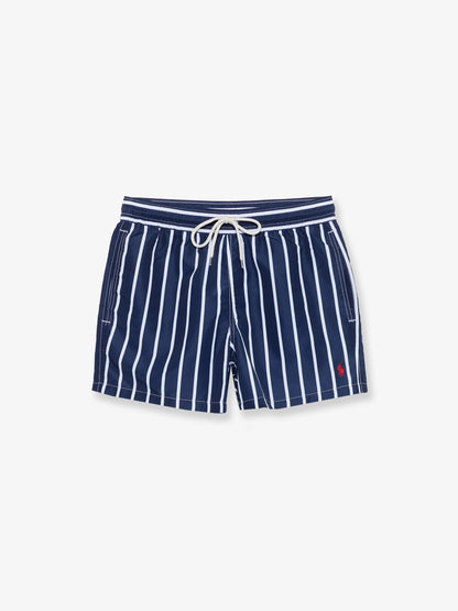 Nylon swim trunks with striped pattern thumbnail