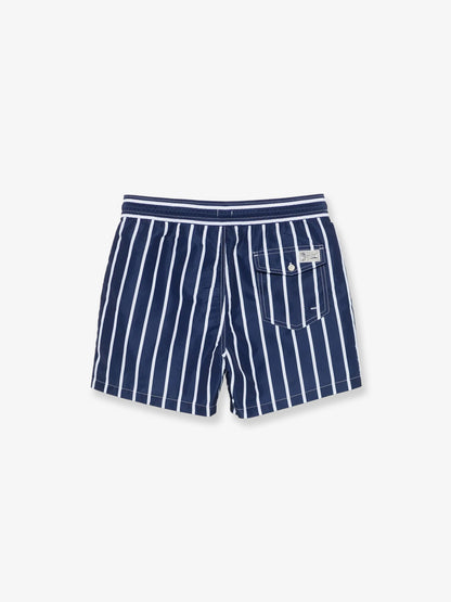 Nylon swim trunks with striped pattern thumbnail