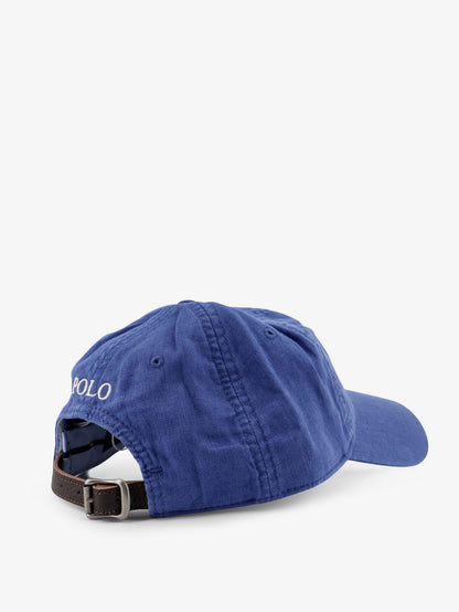 Linen hat with embroidered logo on the front thumbnail