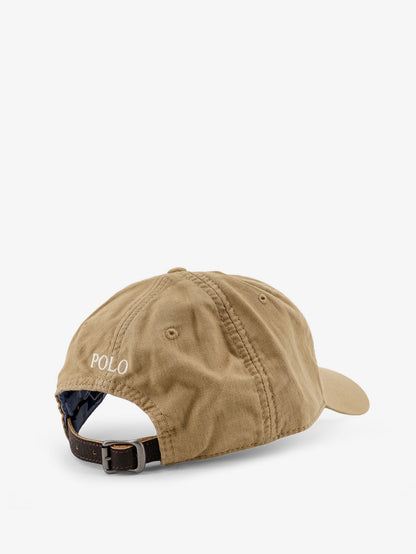 Cappello in lino con logo ricamato frontale thumbnail