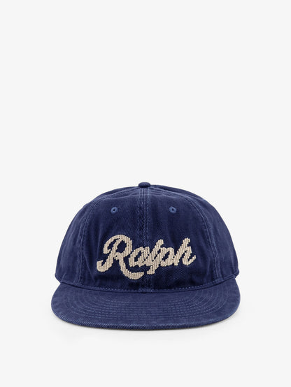 Denim hat with logo on the front thumbnail