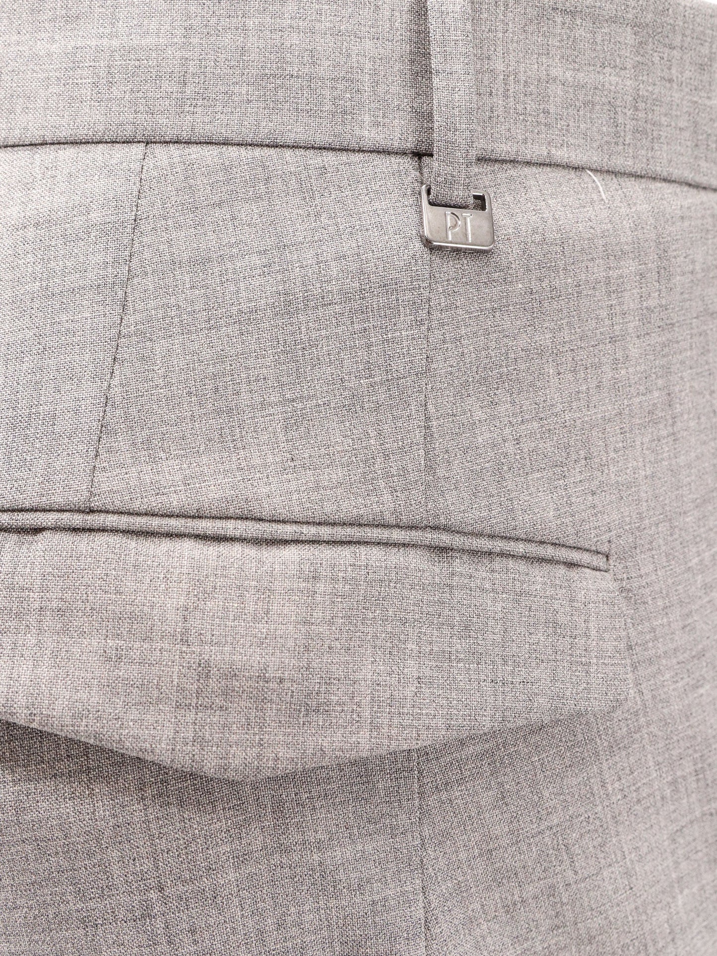 Stretch virgin wool trousers