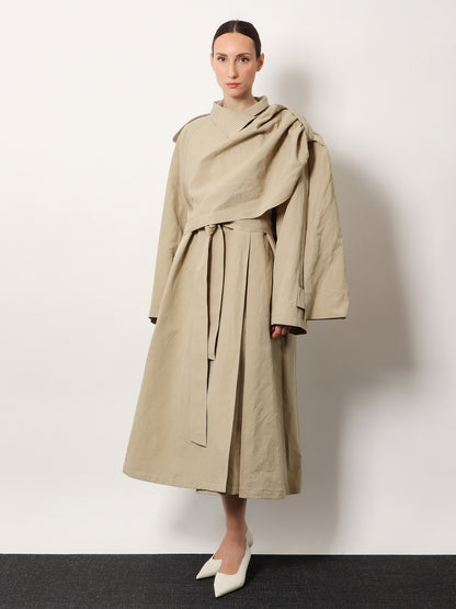 Trench Lumira in lino e cotone thumbnail