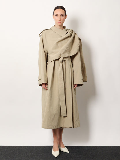 Trench Lumira in lino e cotone thumbnail