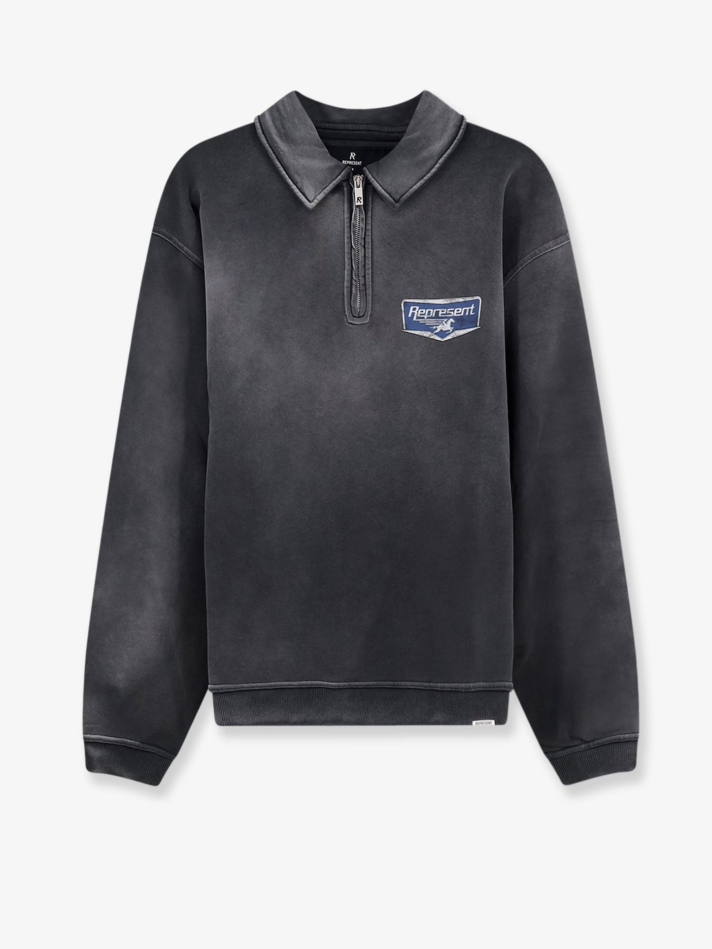 Cotton sweatshirt with front logo print
