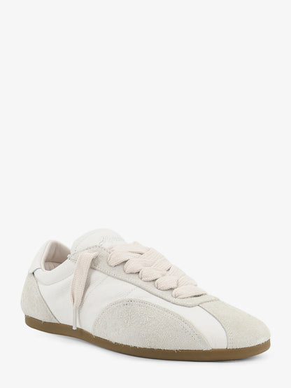 Leather and suede sneakers with engraved logo on the tongue thumbnail