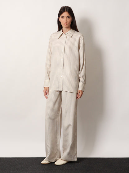 Silk striped trousers thumbnail