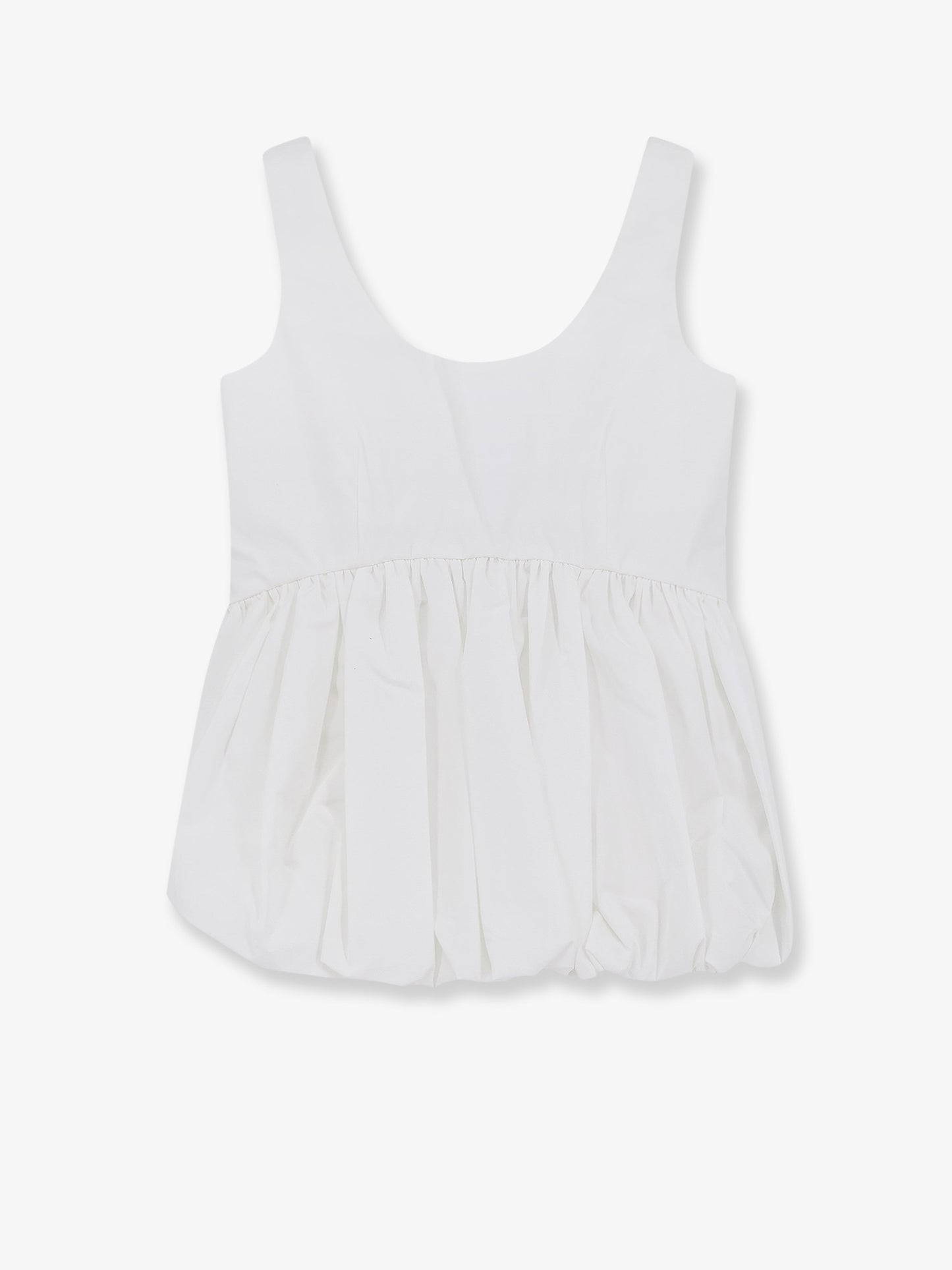 Voluminous peplum cotton tank top