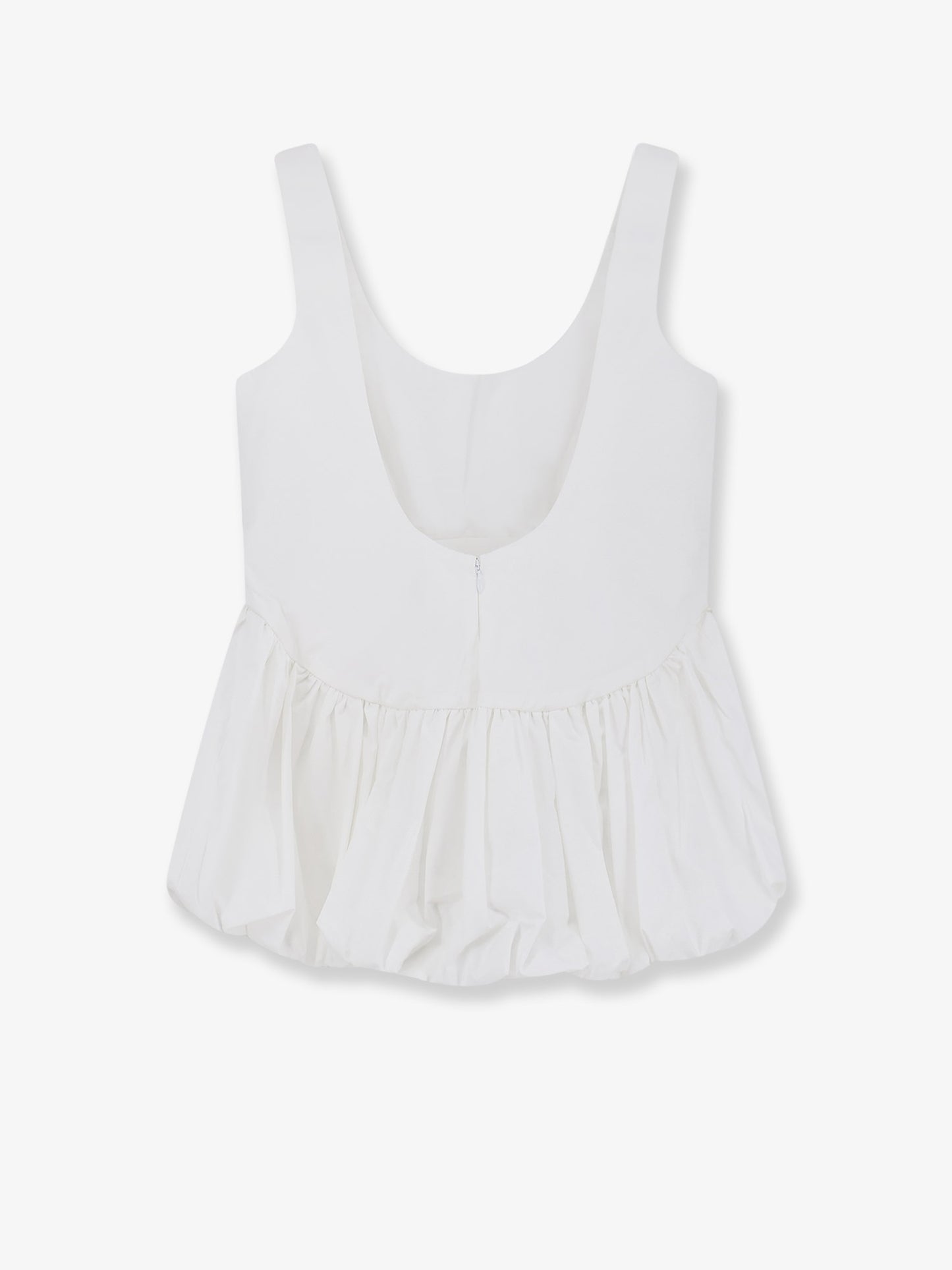 Voluminous peplum cotton tank top