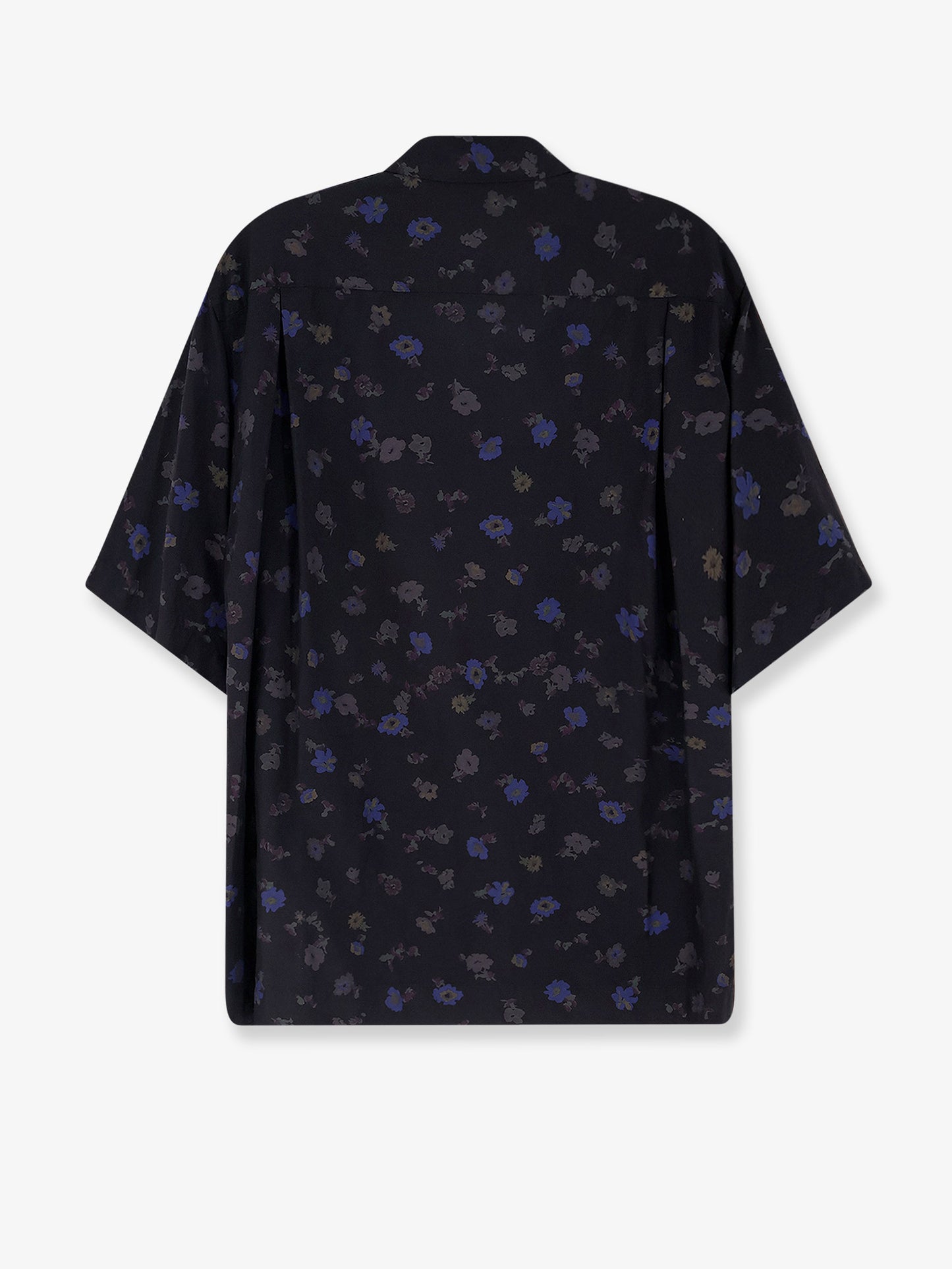 Cotton blend shirt with floral print